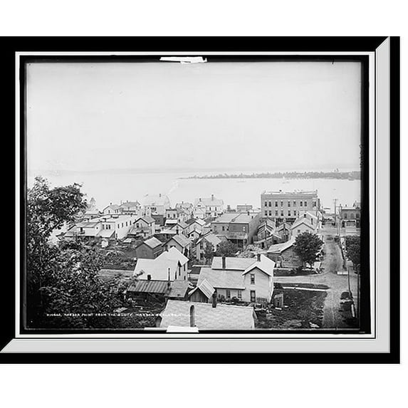 Historic Framed Print, Harbor Point from the bluff, Harbor Springs, Mich., 17-7/8" x 21-7/8"
