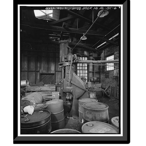 Historic Framed Print, Hardie-Tynes Manufacturing Company, Smith Shop, 800 Twenty-eighth Street, North, Birmingham, Jefferson County, AL - 6, 17-7/8" x 21-7/8"