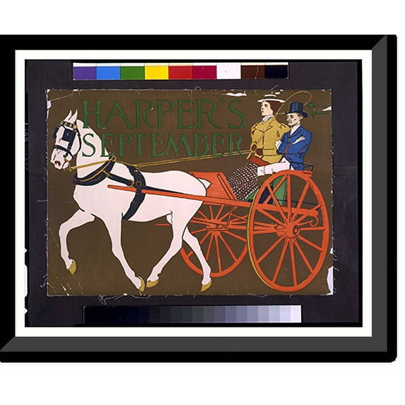 Historic Framed Print, Harpers September. Edward Penfield., 17-7/8" x 21-7/8"
