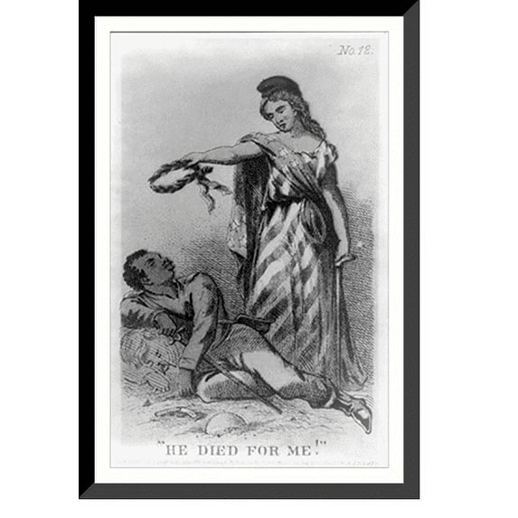 Historic Framed Print, He died for me!, 17-7/8" x 21-7/8"