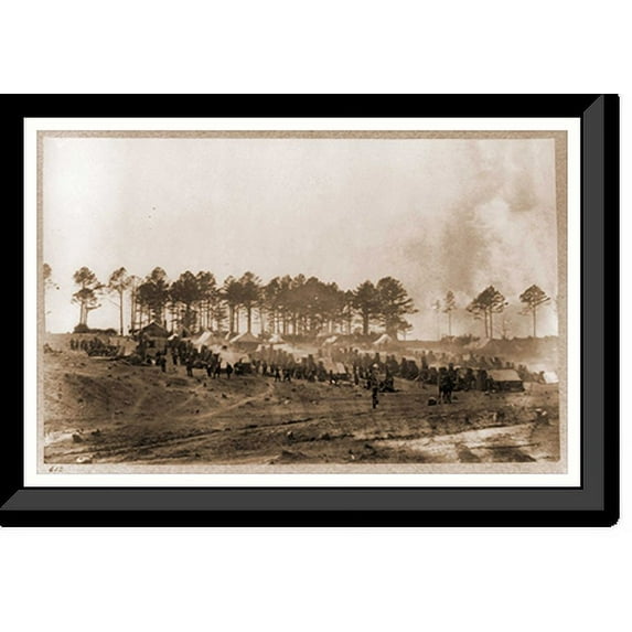 Historic Framed Print, Headquarters Army of Potomac. Brandy Station April 1864. Camp of Provost Guard. 114, 17-7/8" x 21-7/8"