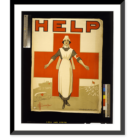 Historic Framed Print, Help.D.H. Souter., 17-7/8" x 21-7/8"