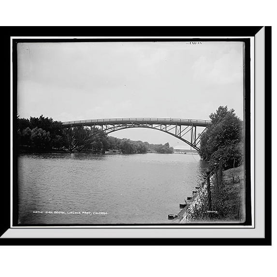 Historic Framed Print, High Bridge, Lincoln Park, Chicago, 17-7/8" x 21-7/8"