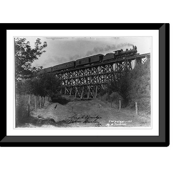 Historic Framed Print, High Bridge, near Harlan, Ia., 17-7/8" x 21-7/8"