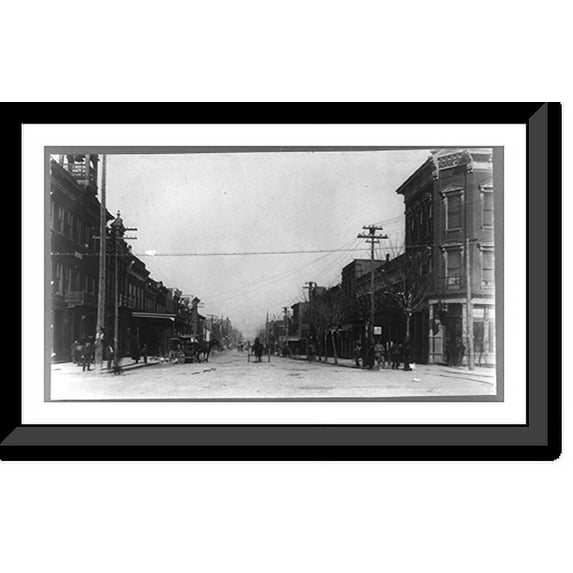 Historic Framed Print, High Street, Jefferson City, Missouri, 17-7/8" x 21-7/8"