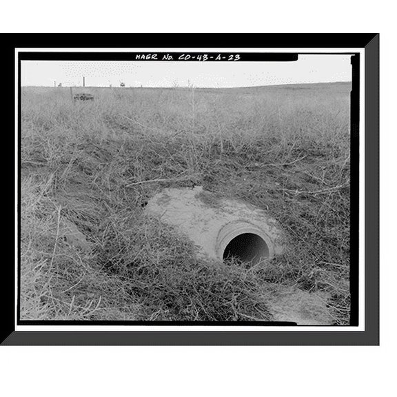 Historic Framed Print, Highline Canal, Sand Creek Lateral, Beginning at intersection of Peoria Street & Highl, Commerce City, Adams County, CO - 23, 17-7/8" x 21-7/8"