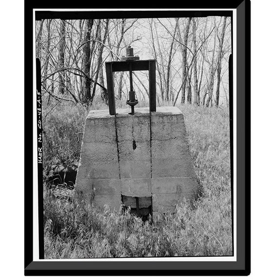 Historic Framed Print, Highline Canal, Sand Creek Lateral, Beginning at intersection of Peoria Street & Highl, Commerce City, Adams County, CO - 5, 17-7/8" x 21-7/8"