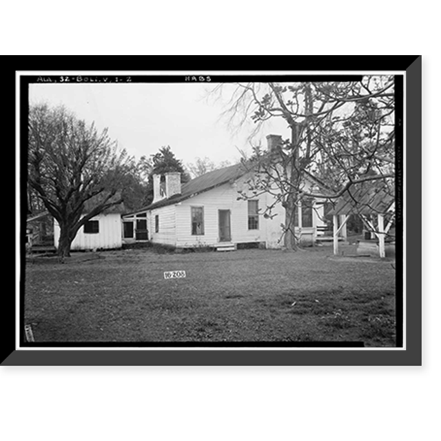 Historic Framed Print, Hill of Howth, County Road 19, Boligee vicinity