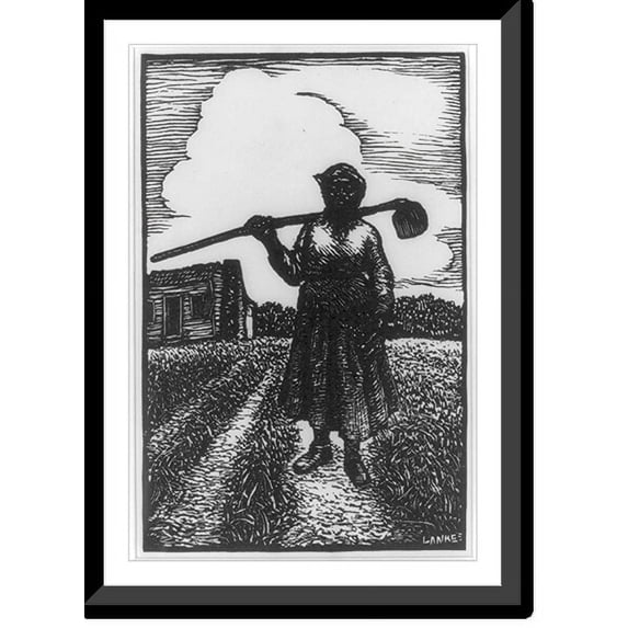 Historic Framed Print, Homes of the freed, 17-7/8" x 21-7/8"