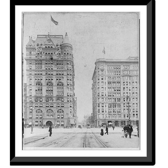 Historic Framed Print, Hotels Netherland & Savoy, New York City, 17-7/8" x 21-7/8"