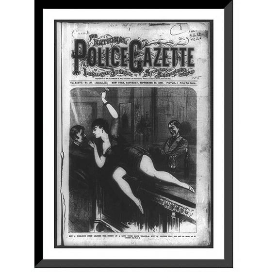Historic Framed Print, How a wine-room Syren learned the extent of a young man's wealth..., 17-7/8" x 21-7/8"