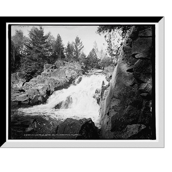 Historic Framed Print, Hull's Falls, Keene Valley, Adirondack Mountains, 17-7/8" x 21-7/8"
