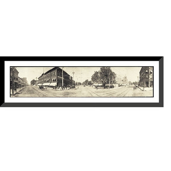 Historic Framed Print, IA Clinton 1907 PHOTO, 36-3/8" x 8-3/8"