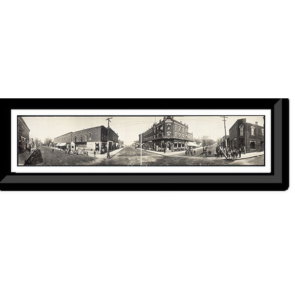 Historic Framed Print, IA Colfax 1907 PHOTO, 36-3/8" x 8-3/8"