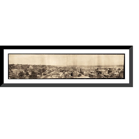 Historic Framed Print, IA Davenport, 1907 PHOTO, 36-3/8" x 8-3/8"