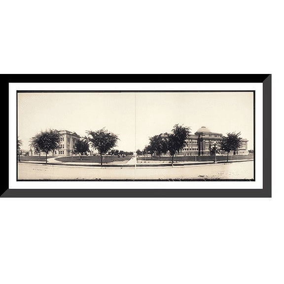 Historic Framed Print, ID High School Twin Falls 1913 PHOTO, 36-3/8" x 8-3/8"