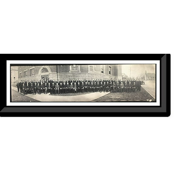 Historic Framed Print, IL Evangelical Association Naperville 1915 PHOTO, 36-3/8" x 8-3/8"