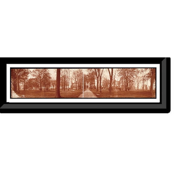 Historic Framed Print, IL Monticello Seminary Alton 1908 PHOTO, 36-3/8" x 8-3/8"