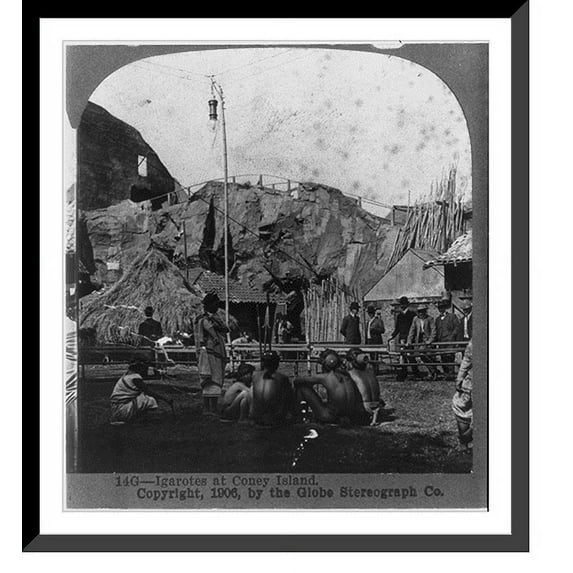 Historic Framed Print, Igarotes at Coney Island, 17-7/8" x 21-7/8"