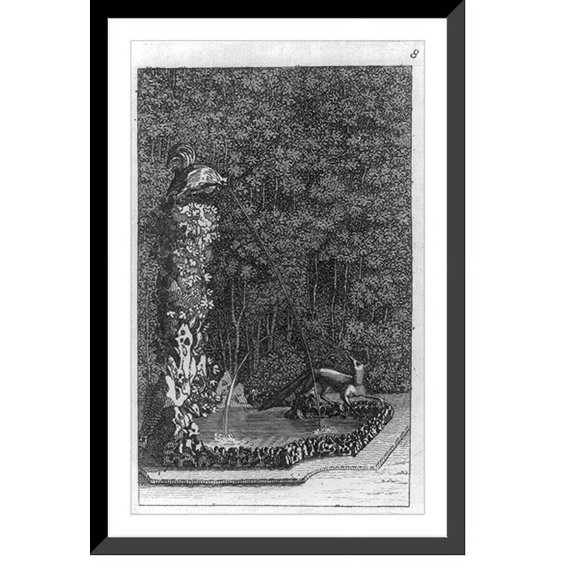 Historic Framed Print, [Illus. of fable?], 17-7/8" x 21-7/8"