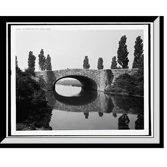 Historic Framed Print, In the Back Bay Fens, Boston, Mass., 17-7/8" x 21-7/8"