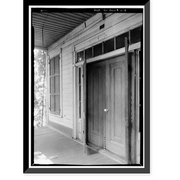 Historic Framed Print, Ingleside, House & Outbuildings, Second Street (State Highway 14), Aliceville, Pickens County, AL - 5, 17-7/8" x 21-7/8"