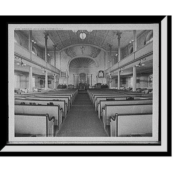 Historic Framed Print, Interior, St. John's Church, Portsmouth, N.H., 17-7/8" x 21-7/8"
