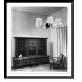 thumbnail image 1 of Historic Framed Print, [Interior of Haus der S.S. Ahnenerbe?, showing cabinet, chandelier, etc., Berlin], 17-7/8" x 21-7/8", 1 of 9
