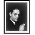 thumbnail image 1 of Historic Framed Print, [Ira Gershwin, head-and-shoulders portrait, facing right, holding cigarette], 17-7/8" x 21-7/8", 1 of 9
