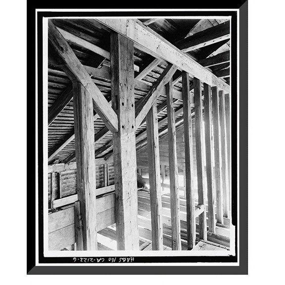 Historic Framed Print, James Johnston House, Higgins Road, Half Moon Bay, San Mateo County, CA - 6, 17-7/8" x 21-7/8"