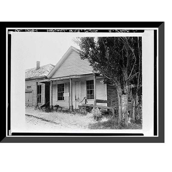Historic Framed Print, James W. Marshall House, Kelsey, El Dorado County, CA, 17-7/8" x 21-7/8"