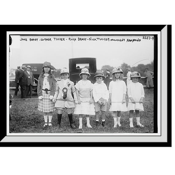 Historic Framed Print, Jane Brady . Luther Tucker . Ruth Brady . Nich. Tucker . Milicent Hammond, 17-7/8" x 21-7/8"
