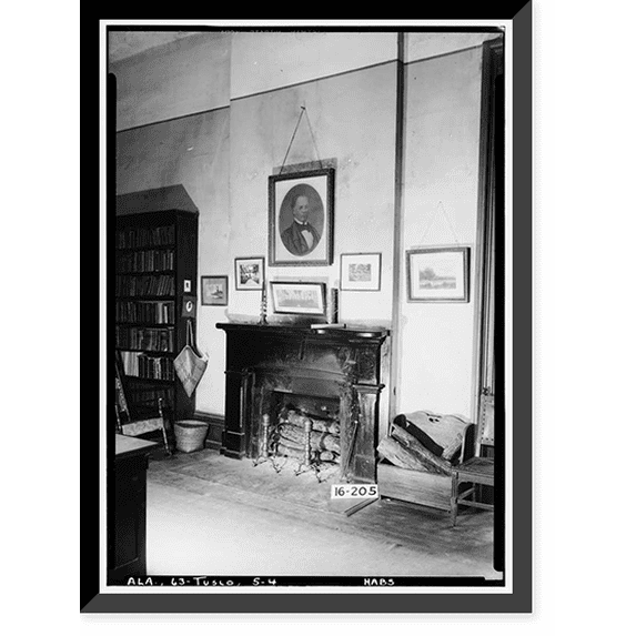Historic Framed Print, Jemison-van de Graaf-Burchfield House, 1305 Greensboro Avenue, Tuscaloosa, Tuscaloosa County, AL - 4, 17-7/8" x 21-7/8"
