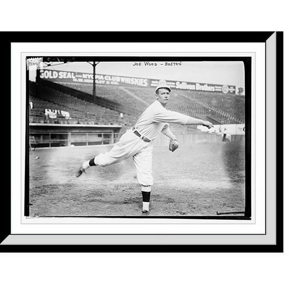 Historic Framed Print, Joe Wood, Boston AL at Fenway Park, Boston (baseball), 17-7/8" x 21-7/8"