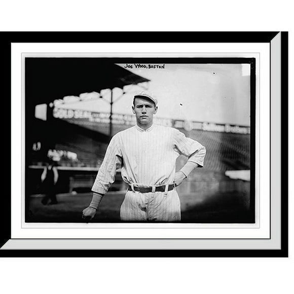 Historic Framed Print, Joe Wood, Boston AL at Fenway Park, Boston (baseball) - 2, 17-7/8" x 21-7/8"