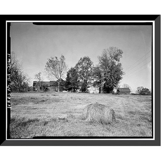 Historic Framed Print, John C. Wood Homeplace, U.S. 441, Homer vicinity, Banks County, GA, 17-7/8" x 21-7/8"