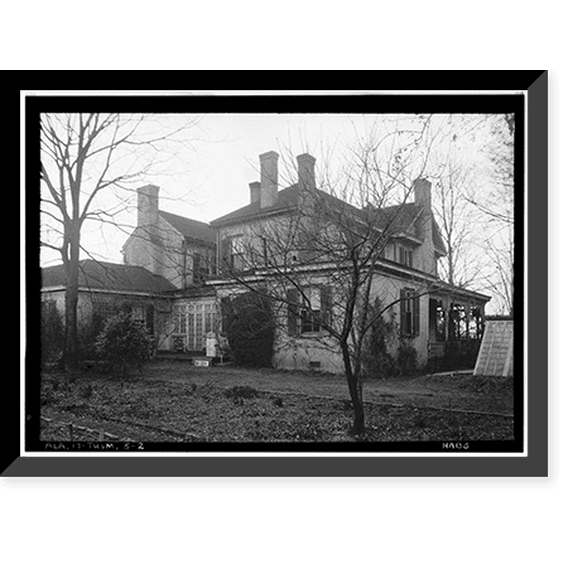 Historic Framed Print, John Daniel Rather House, 209 South Cave Street, Tuscumbia, Colbert County, AL - 2, 17-7/8" x 21-7/8"