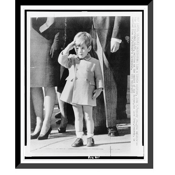 Historic Framed Print, [John F. Kennedy, Jr. saluting], 17-7/8" x 21-7/8"