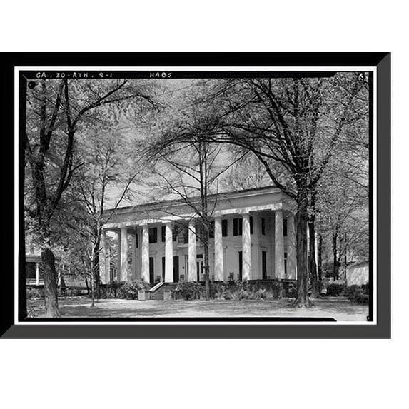 Historic Framed Print, Joseph Henry Lumpkin House, 248 Prince Street, Athens, Clarke County, GA, 17-7/8" x 21-7/8"