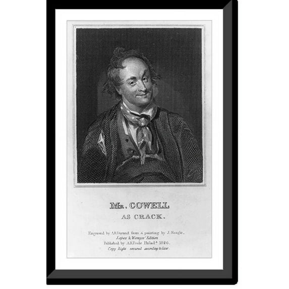 Historic Framed Print, Joseph Leathley Cowell, 1792-1863, 17-7/8" x 21-7/8"