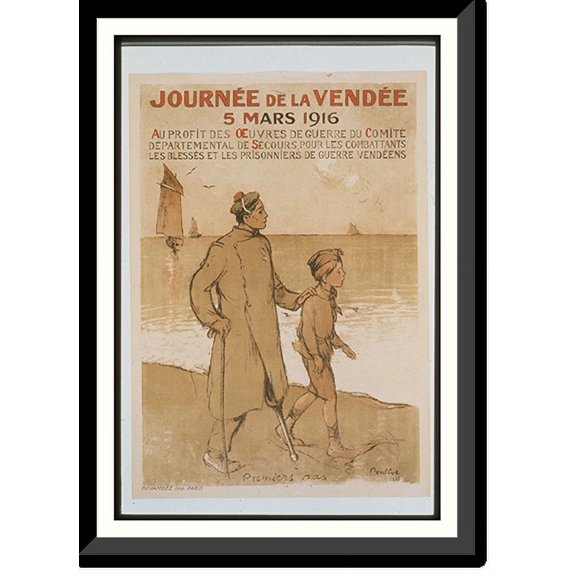 Historic Framed Print, Journeacutee de la Vendeacutee. 5 mars 1916, 17-7/8" x 21-7/8"