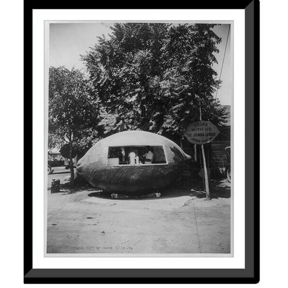 Historic Framed Print, Jumbo Lemon Booth, 17-7/8" x 21-7/8"