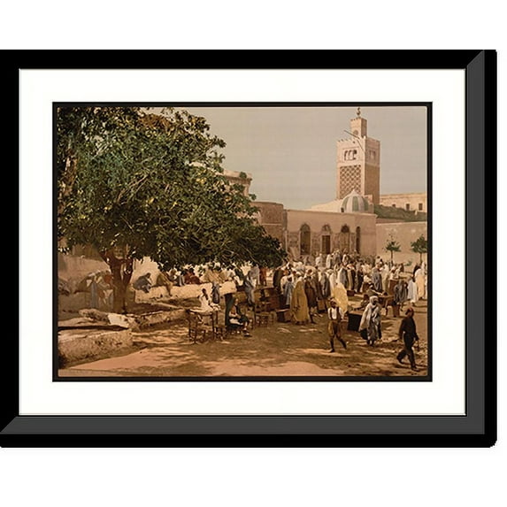 Historic Framed Print, Kasbah market Tunis Tunisia, 17-7/8" x 21-7/8"