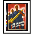 thumbnail image 1 of Historic Framed Print, Keep 'em coming and coming right!.Weimer Pursell., 17-7/8" x 21-7/8", 1 of 9