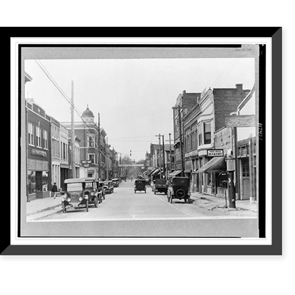 Historic Framed Print, Kentucky - Cynthiana, street scene in business district, 17-7/8" x 21-7/8"