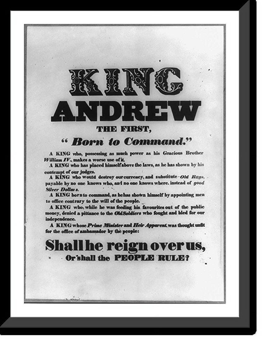 Historic framed print king andrew the first born to command shall he