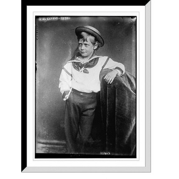 Historic Framed Print, King George as young boy, 1870, 17-7/8" x 21-7/8"