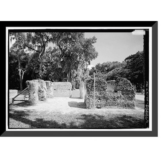 Historic Framed Print, Kingsley Plantation, 11676 Palmetto Avenue, Jacksonville, Duval County, FL - 63, 17-7/8" x 21-7/8"