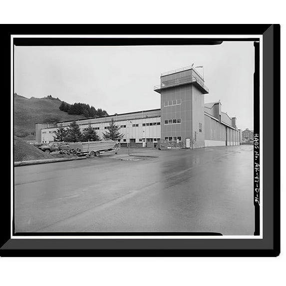 Historic Framed Print, Kodiak Naval Operating Base, Hangar, U.S. Coast Guard Station, Kodiak, Kodiak Island Borough, AK - 15, 17-7/8" x 21-7/8"