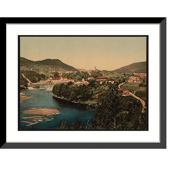 Historic Framed Print, Kongsberg Telemarken (i.e Telemark) Norway, 17-7/8" x 21-7/8"